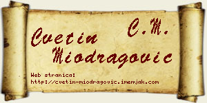 Cvetin Miodragović vizit kartica